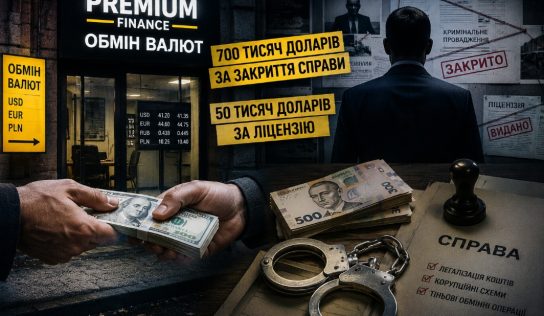 Обмінники «Преміум Фінанс»: $700 тисяч за закриття справи, $50 тисяч за ліцензію та схеми легалізації коштів